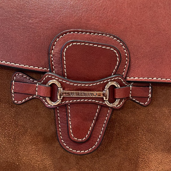 VALENTINO BY MARIO VALENTINO Leather & Suede Amy Satchel - Picture 8 of 17